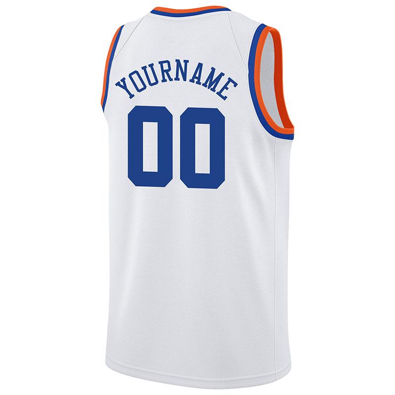 custom authentic  basketball jersey white-royal-orange