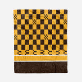 custom ultra-soft micro fleece blanket brown-yellow