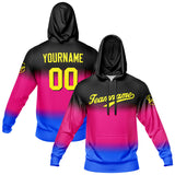 Custom Sweatshirt Hoodie For Men Women Girl Boy Print Your Logo Name Number Pink Blue Gradient