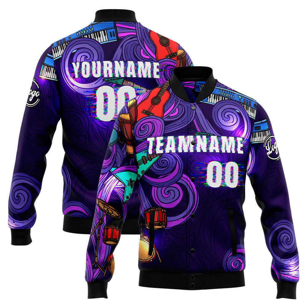 Personalized Custom Men's Jacket Customize Your Team Name, Logo, and Number