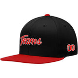 custom authentic hat black-red-white