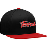 custom authentic hat black-red-white