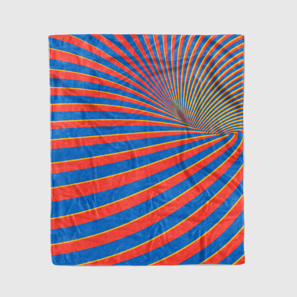 custom ultra-soft micro fleece blanket blue-red