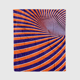 custom ultra-soft micro fleece blanket purple-orange