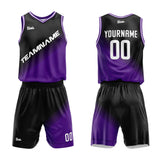 custom basketball suit for adults and kids  personalized jersey purple