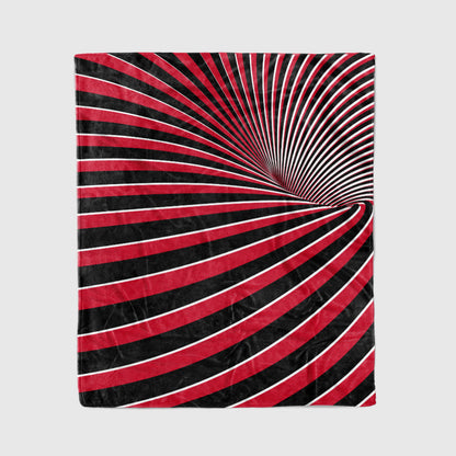 custom ultra-soft micro fleece blanket black-red