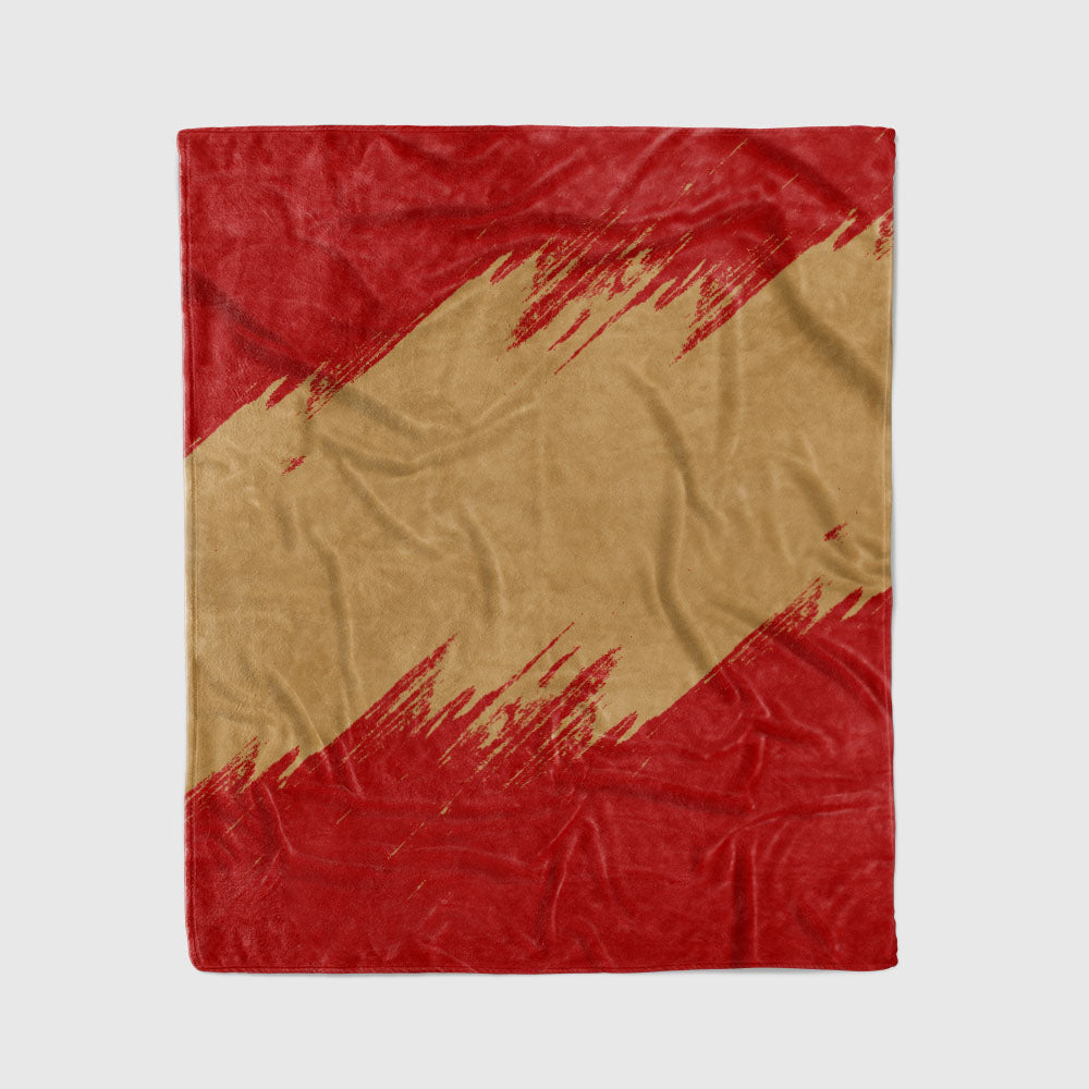 custom ultra-soft micro fleece blanket red-gold