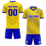 custom soccer set jersey kids adults personalized soccer yellow