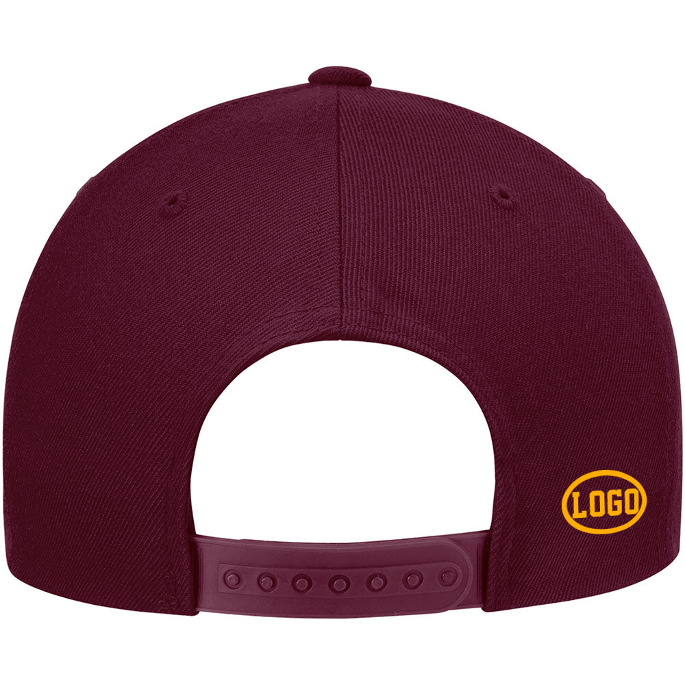 custom authentic hat burgundy-yellow
