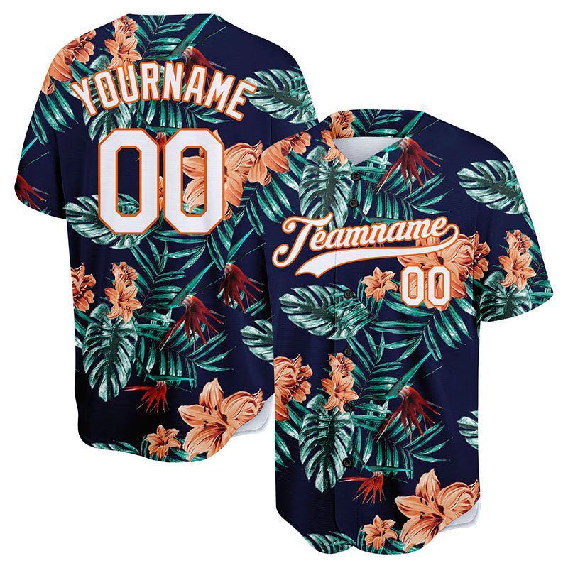 custom full print design authentic rainforest baseball jersey
