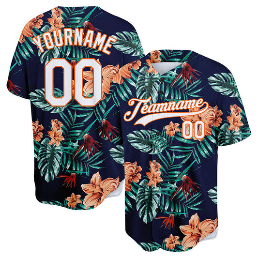 custom full print design authentic rainforest baseball jersey