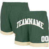 custom navy-white-green authentic throwback basketball shorts