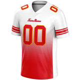 custom authentic gradient fashion football jersey white-red-yellow