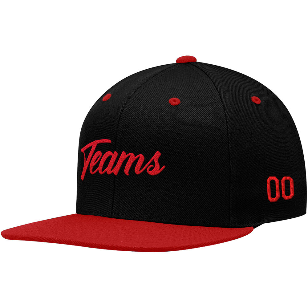 custom authentic hat black-red