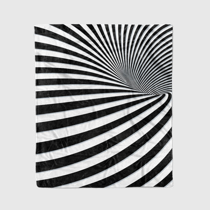 custom ultra-soft micro fleece blanket black-white