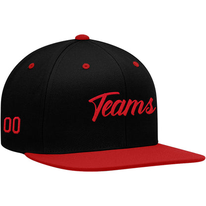 custom authentic hat black-red