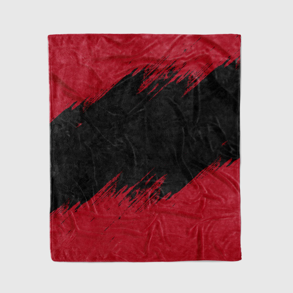 custom ultra-soft micro fleece blanket red-black
