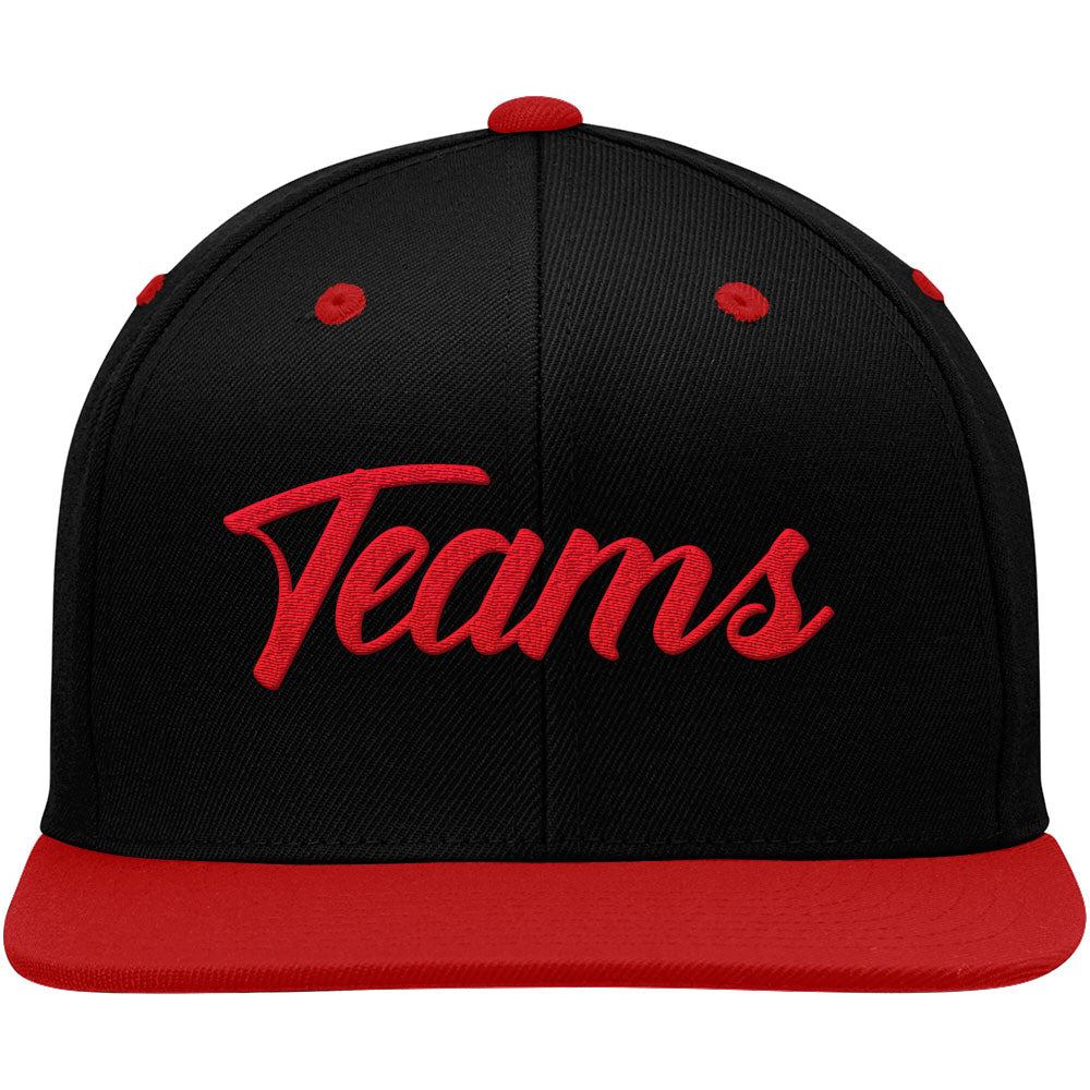 custom authentic hat black-red