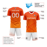 custom soccer uniform jersey kids adults personalized set jersey shirt orange