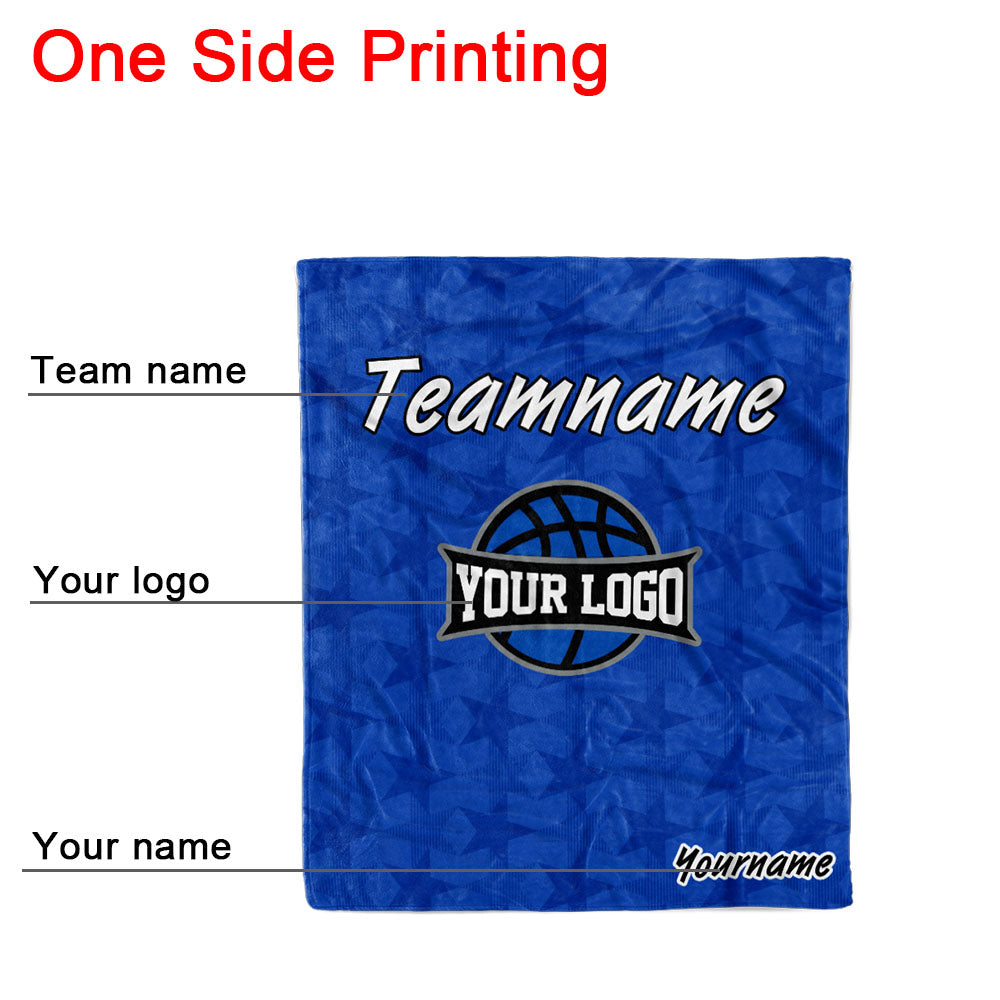 custom ultra-soft micro fleece blanket blue