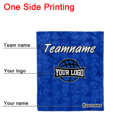 custom ultra-soft micro fleece blanket blue