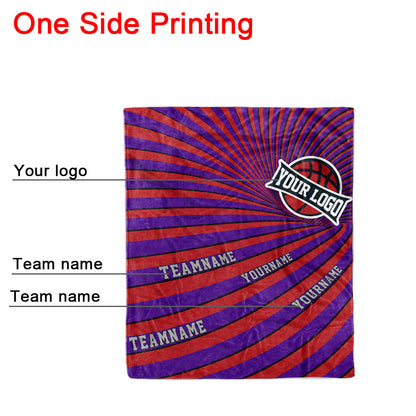 custom ultra-soft micro fleece blanket purple-red