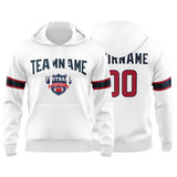 Custom Sweatshirt Hoodie For Men Women Girl Boy Print Your Logo Name Number White&Navy&Red