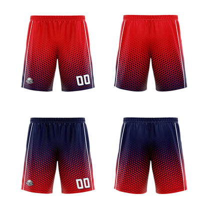 Custom Reversible Basketball Suit for Adults and Kids Personalized Jersey Red-Navy