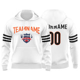 Custom Sweatshirt Hoodie For Men Women Girl Boy Print Your Logo Name Number WhiteBlack&Orange
