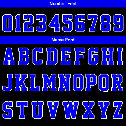 Custom Reversible Basketball Suit for Adults and Kids Personalized Jersey Royal-Black