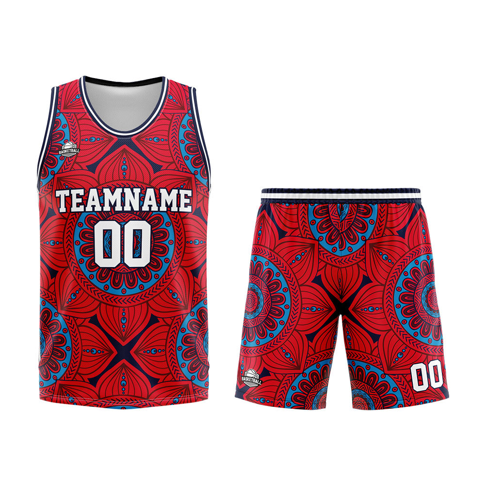 Custom Basketball Jersey Uniform Suit Printed Your Logo Name Number Retro&Red
