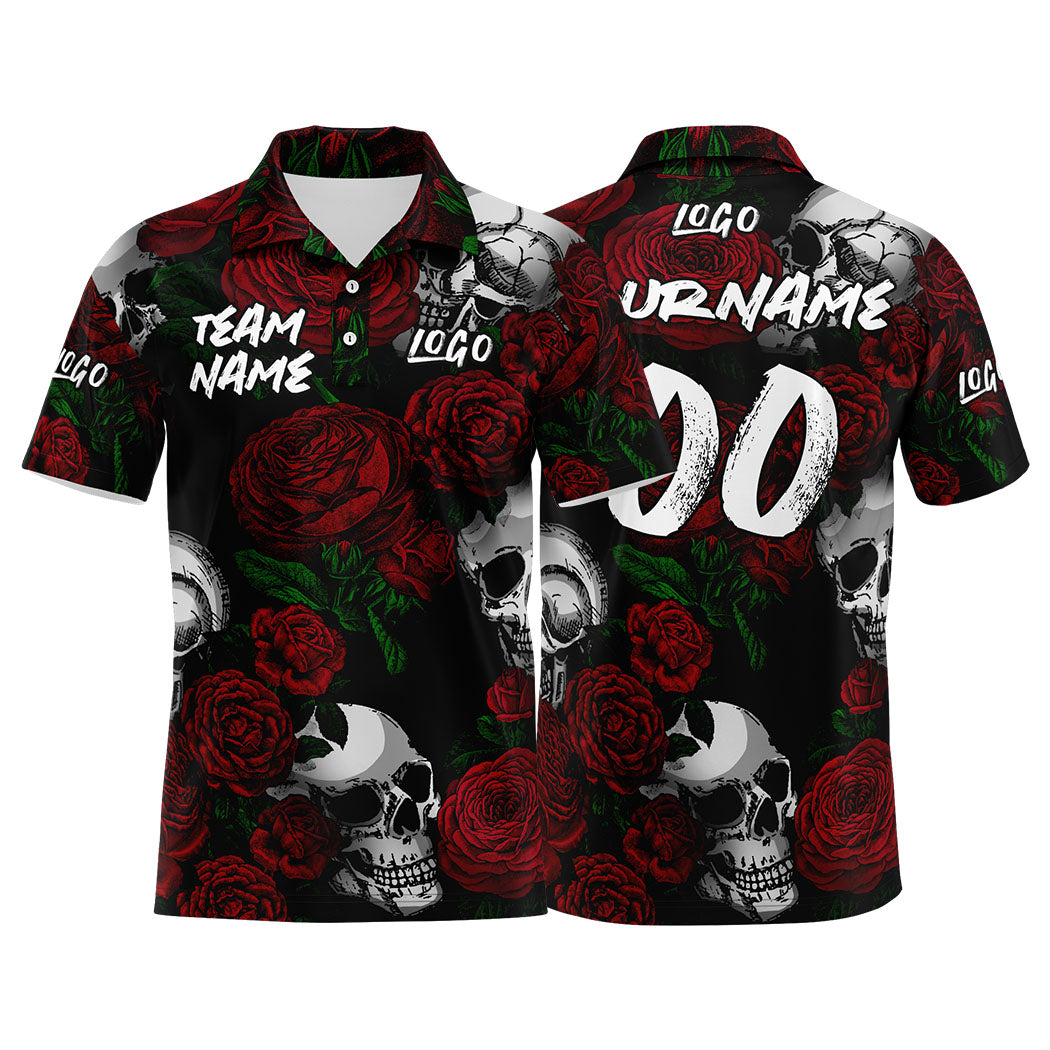 Custom Football Polo Shirts  Add Your Unique Logo/Name/Number Red