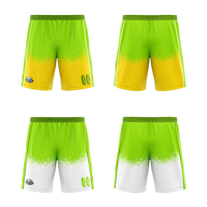 Custom Reversible Basketball Suit for Adults and Kids Personalized Jersey White-Neon Green