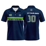 Custom Football Polo Shirts  for Men, Women, and Kids Add Your Unique Logo&Text&Number Seattle