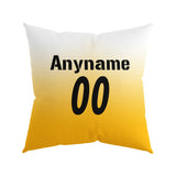 Custom Football Throw Pillow for Men Women Boy Gift Printed Your Personalized Name Number Yellow&Black&White