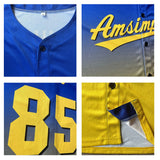 Custom Full Print Design Baseball Jersey blue