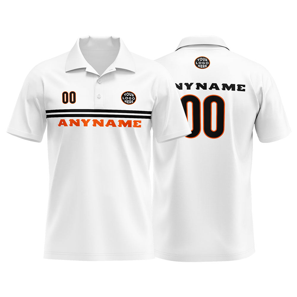 Custom Football Polo Shirts  for Men, Women, and Kids Add Your Unique Logo&Text&Number Cincinnati