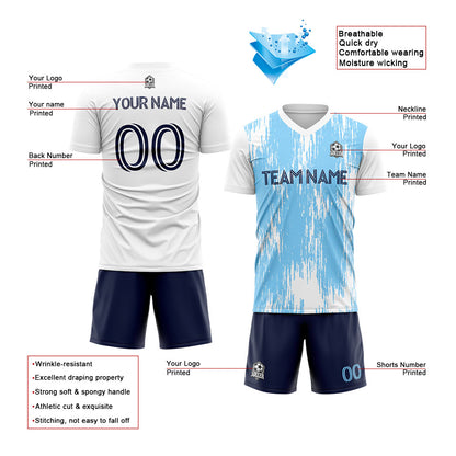 custom soccer uniform jersey kids adults personalized set jersey shirt white