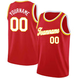 custom authentic  basketball jersey white-red-yellow