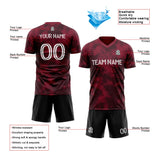 custom soccer uniform jersey kids adults personalized set jersey shirt red