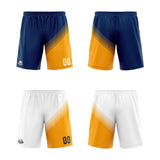 Custom Reversible Basketball Suit for Adults and Kids Personalized Jersey Navy&Yellow