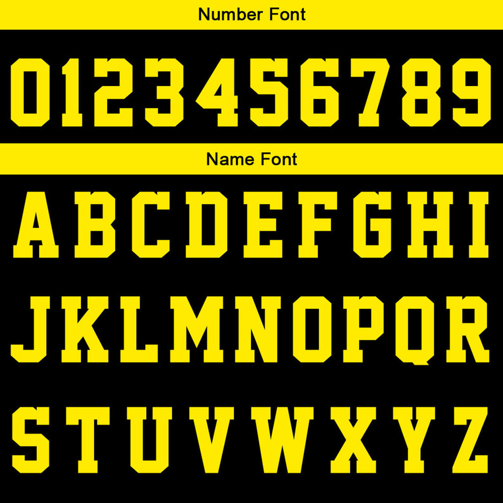 Custom Reversible Basketball Suit for Adults and Kids Personalized Jersey Black-Yellow