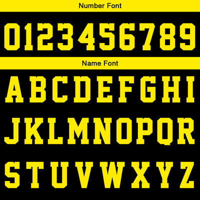 Custom Reversible Basketball Suit for Adults and Kids Personalized Jersey Black-Yellow