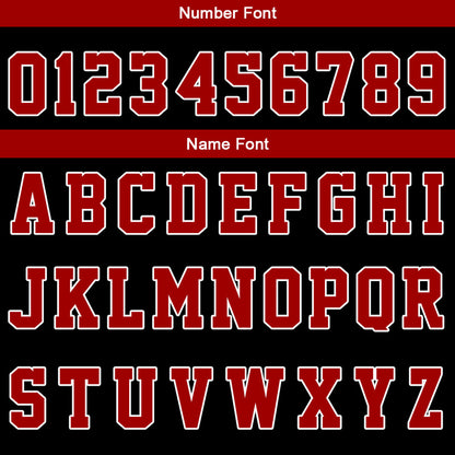 Custom Reversible Basketball Suit for Adults and Kids Personalized Jersey Red-Black