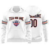 Custom Sweatshirt Hoodie For Men Women Girl Boy Print Your Logo Name Number White&Navy&Orange
