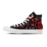 Canvas Elegance: Explore the Dark Beauty of Red Roses with Our Mid-Top Masterpieces