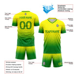 custom soccer uniform jersey kids adults personalized set jersey shirt green