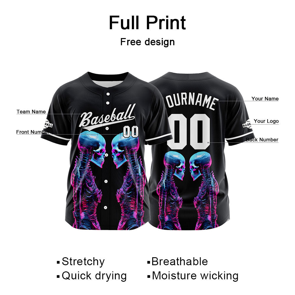 Custom Baseball Jersey Personalized Baseball Shirt for Men Women Kids Youth Teams Stitched and Print Blue