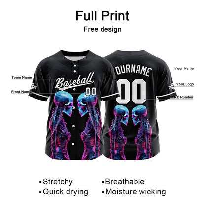 Custom Baseball Jersey Personalized Baseball Shirt for Men Women Kids Youth Teams Stitched and Print Blue