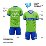 custom soccer uniform jersey kids adults personalized set jersey shirt green